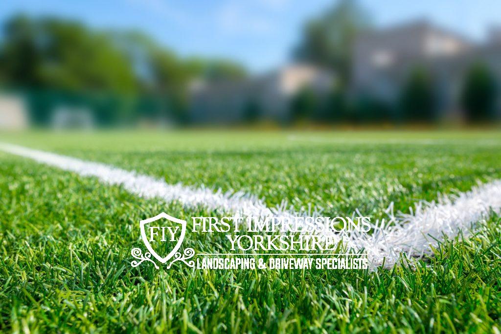 Football pitch using artificial grass